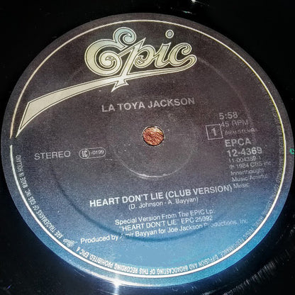 La Toya Jackson : Heart Don't Lie (12", Maxi)