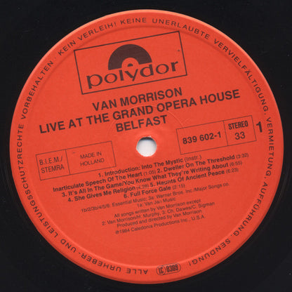 Van Morrison : Live At The Grand Opera House Belfast (LP, Album, RE)