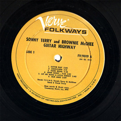 Sonny Terry & Brownie McGhee : Guitar Highway (LP, Album, Mono, RE)