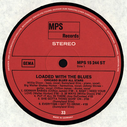 Chicago Blues All Stars : Loaded With The Blues (LP, Album)