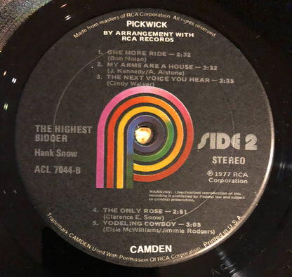 Hank Snow : The Highest Bidder And Other Favorites (LP, Comp)