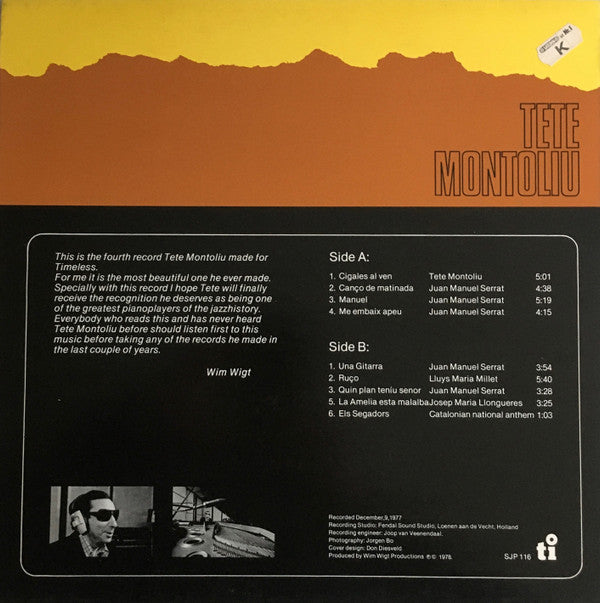 Tete Montoliu : Catalonian Folksongs (LP, Album)