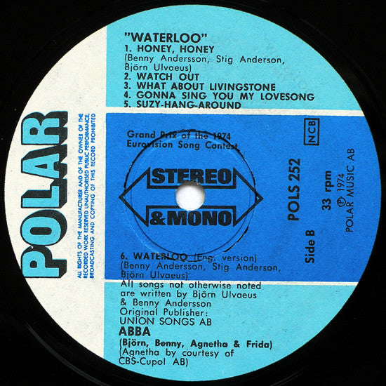 ABBA, Björn & Benny, Agnetha & Anni-Frid : Waterloo (LP, Album, RE)
