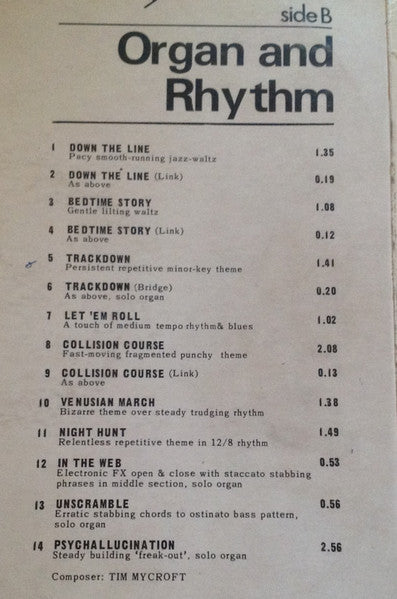 John Gibson (8) / Tim Mycroft : Guitar Music - Organ And Rhythm (LP)