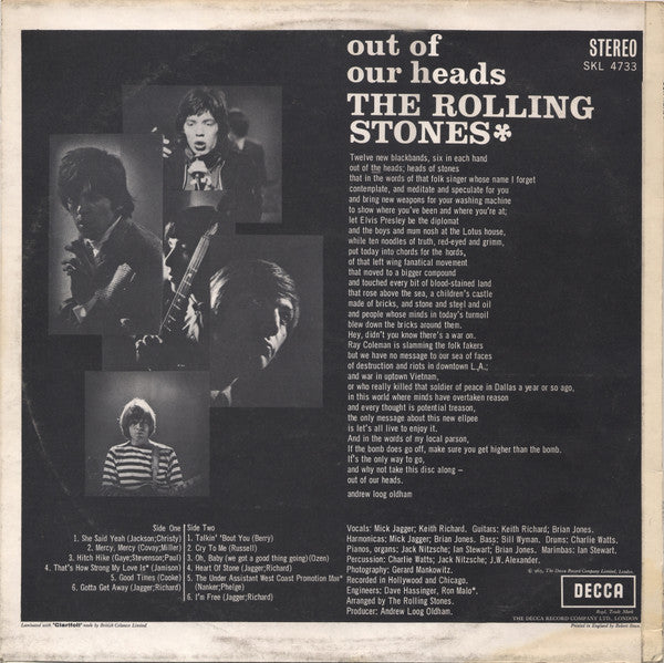 The Rolling Stones : Out Of Our Heads (LP, Album, RP)