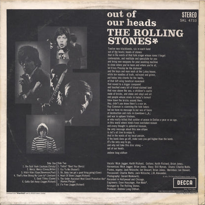The Rolling Stones : Out Of Our Heads (LP, Album, RP)