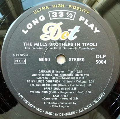 The Mills Brothers : The Mills Brothers In Tivoli (LP, Album)