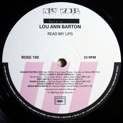 Lou Ann Barton : Read My Lips (LP, Album)