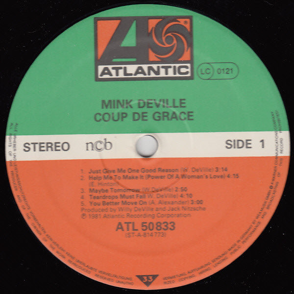 Mink DeVille : Coup De Grâce (LP, Album)