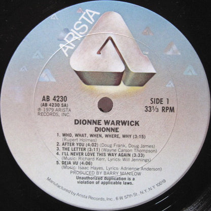 Dionne Warwick : Dionne (LP, Album, Pit)