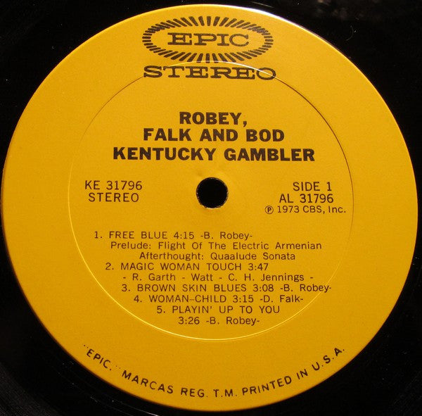 Robey, Falk And Bod : Kentucky Gambler (LP, Album, Pit)