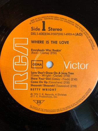 Betty Wright : Where Is The Love (LP, Album)