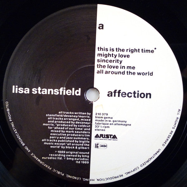 Lisa Stansfield : Affection (LP, Album)