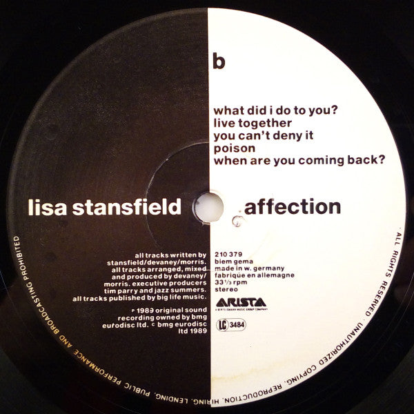 Lisa Stansfield : Affection (LP, Album)