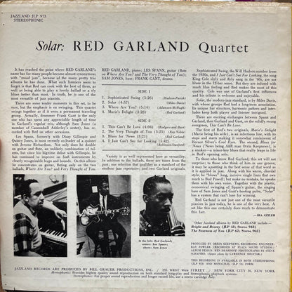 Red Garland Quartet : Solar (LP, Album)