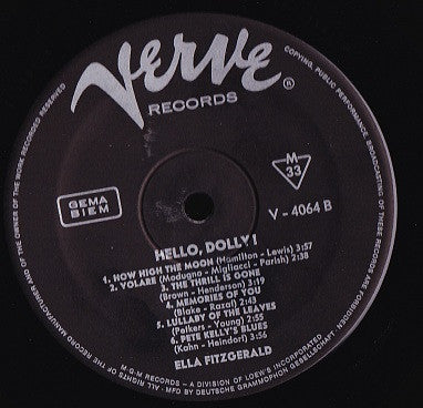 Ella Fitzgerald : Hello, Dolly! (LP, Mono)