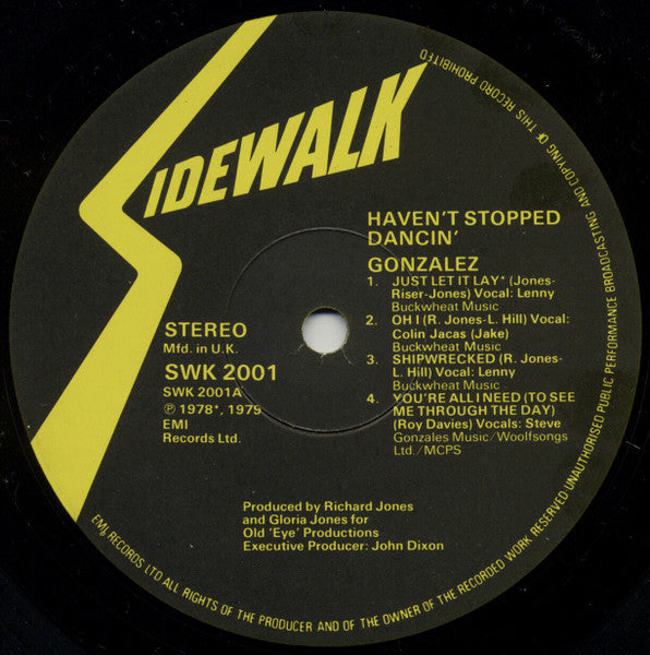 Gonzalez : Haven't Stopped Dancin' (LP)