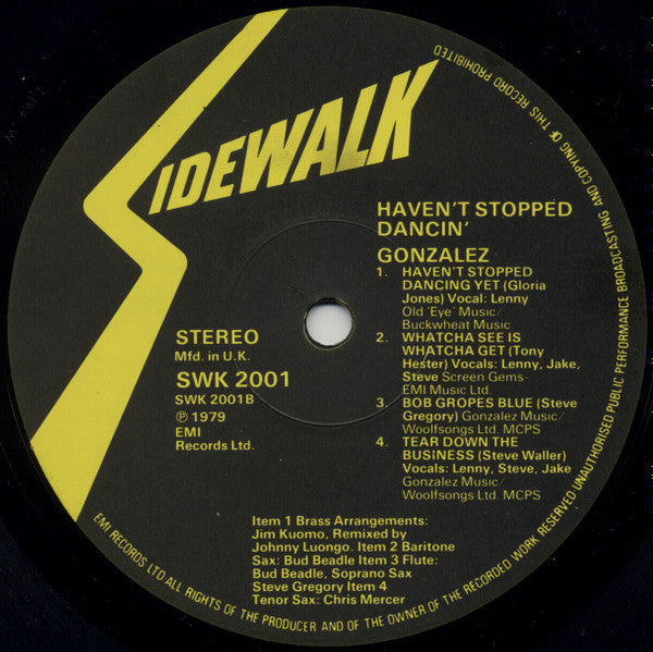 Gonzalez : Haven't Stopped Dancin' (LP)