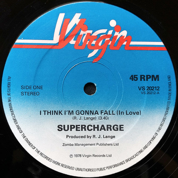 Supercharge (2) : I Think I'm Gonna Fall (In Love) (12")