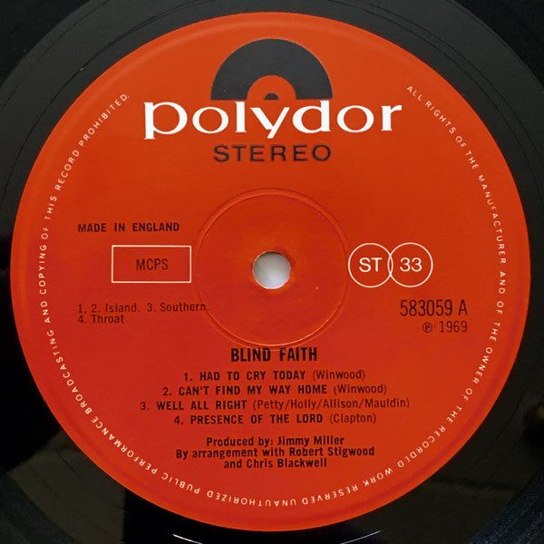Blind Faith (2) : Blind Faith (LP, Album, B&W)