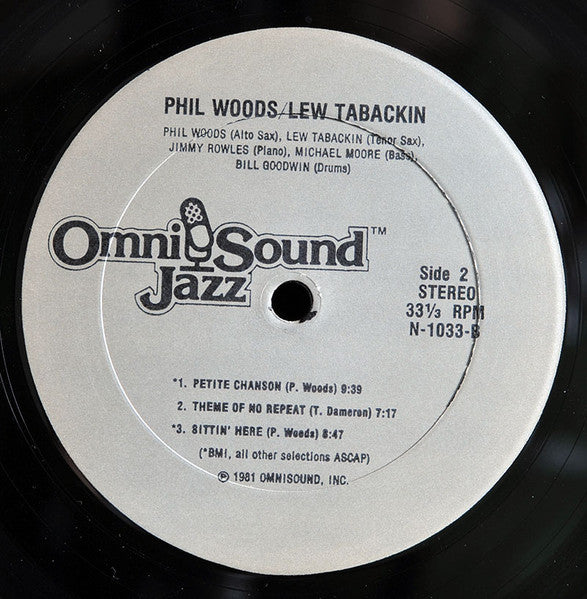 Phil Woods / Lew Tabackin : Phil Woods / Lew Tabackin (LP, Album)