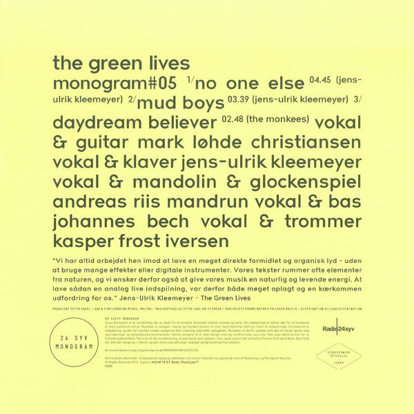 The Green Lives : Monogram #05 (12", S/Sided)