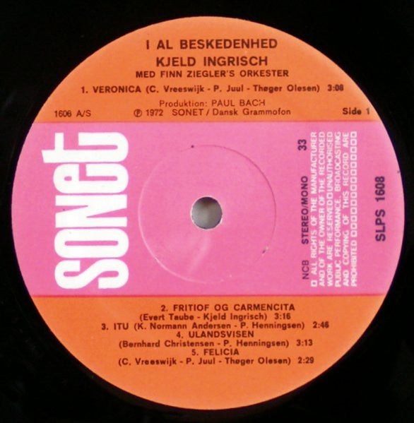 Kjeld Ingrisch, Finn Ziegler : I Al Beskedenhed (LP, Album)