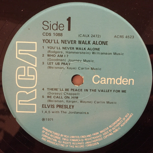 Elvis Presley : You'll Never Walk Alone (LP, Comp, Mono)