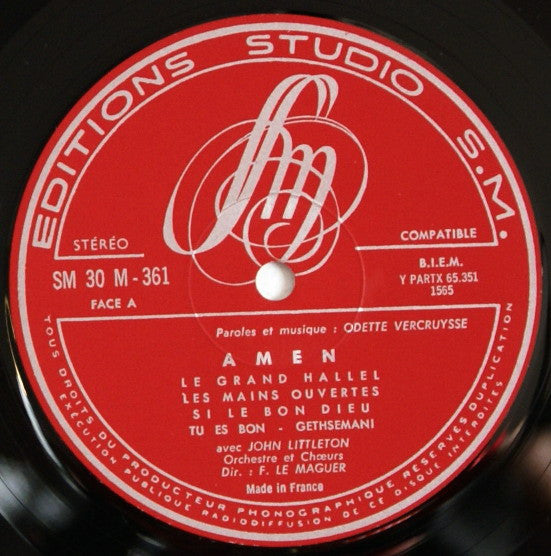 John Littleton : Amen - J.Littleton Chante O.Vercruysse (LP, Album)