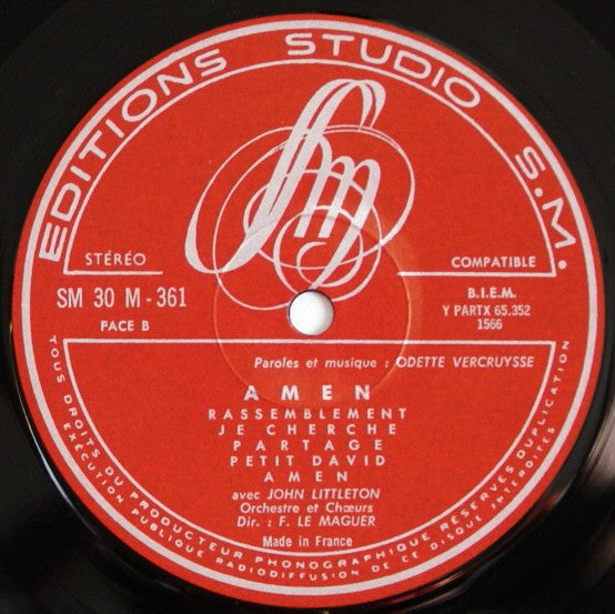 John Littleton : Amen - J.Littleton Chante O.Vercruysse (LP, Album)