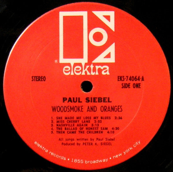 Paul Siebel : Woodsmoke And Oranges (LP, Album, Red)