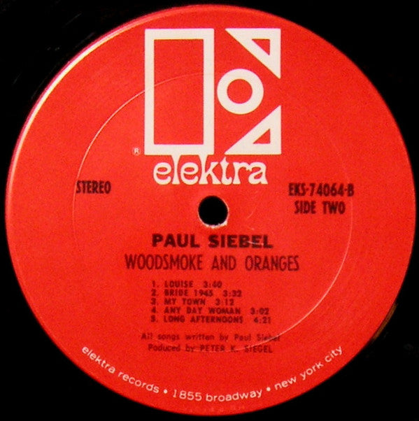 Paul Siebel : Woodsmoke And Oranges (LP, Album, Red)