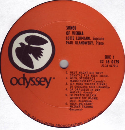 Lotte Lehmann, Paul Ulanowsky : Songs Of Vienna (In Honor Of Her 80th Birthday) (LP, Mono)