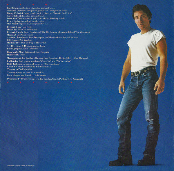 Bruce Springsteen : Born In The U.S.A. (LP, Album, RE, Red)