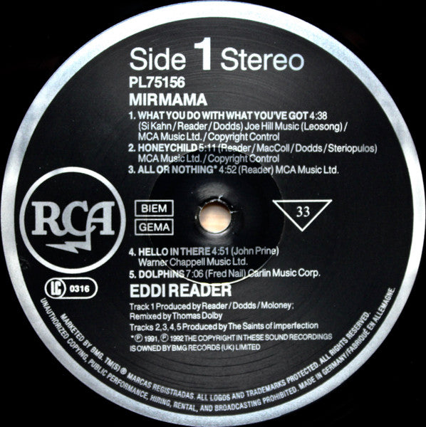 Eddi Reader With The Patron Saints Of Imperfection : Mirmama (LP, Album)