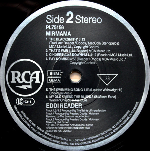 Eddi Reader With The Patron Saints Of Imperfection : Mirmama (LP, Album)