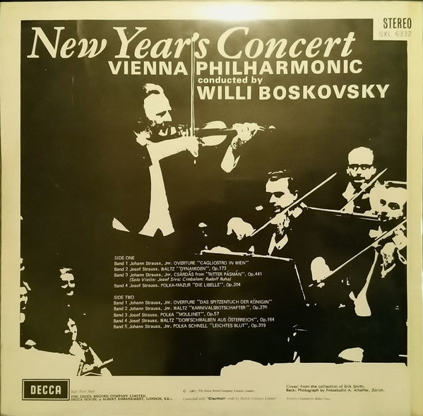 Wiener Philharmoniker, Willi Boskovsky : New Year´s Concert (LP)