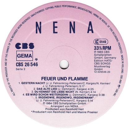 Nena : Feuer Und Flamme (LP, Album)