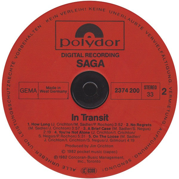 Saga (3) : In Transit (LP, Album)