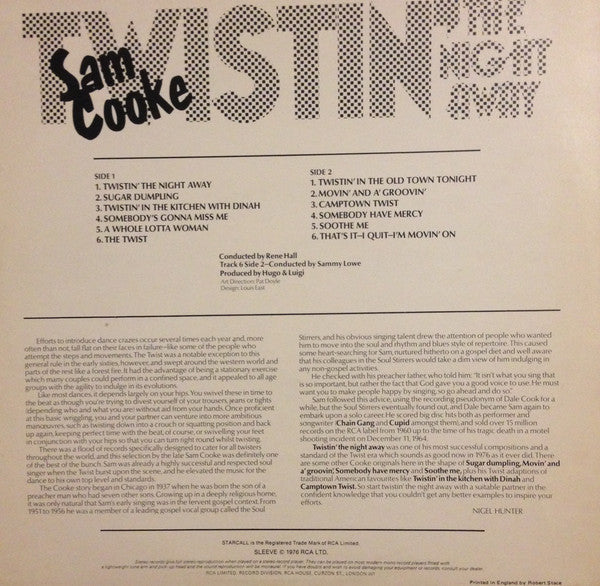 Sam Cooke : Twistin' The Night Away (LP, RE)