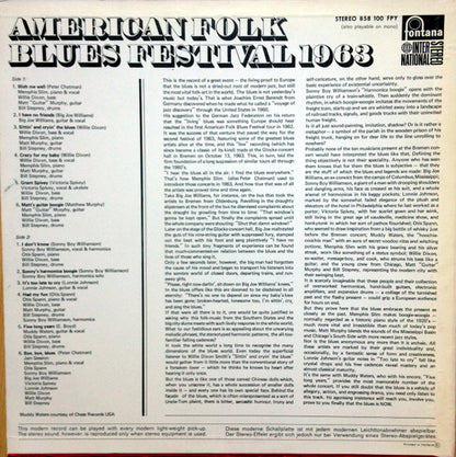 Various : American Folk Blues Festival 1963 (LP, Album, RE)