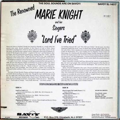 Marie Knight And Her Singers : Lord I've Tried (LP, Album)