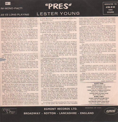 Lester Young : Pres (LP, Comp)