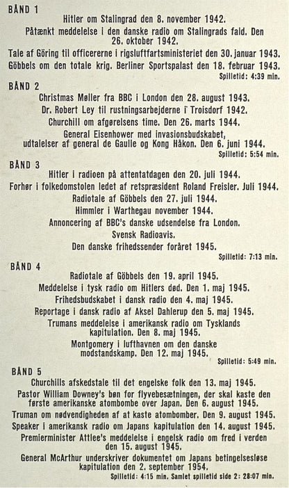 Various : Den 2. Verdenskrig (LP)