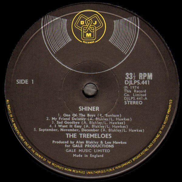 The Tremeloes : Shiner (LP, Album)