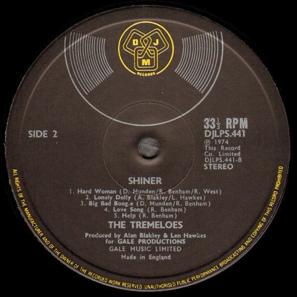 The Tremeloes : Shiner (LP, Album)