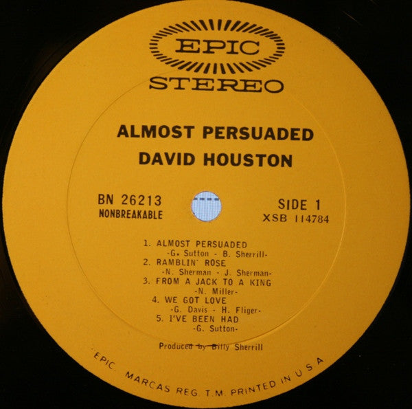 David Houston : Almost Persuaded (LP, Album, San)