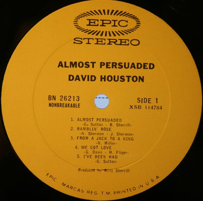 David Houston : Almost Persuaded (LP, Album, San)