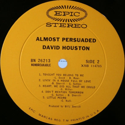 David Houston : Almost Persuaded (LP, Album, San)