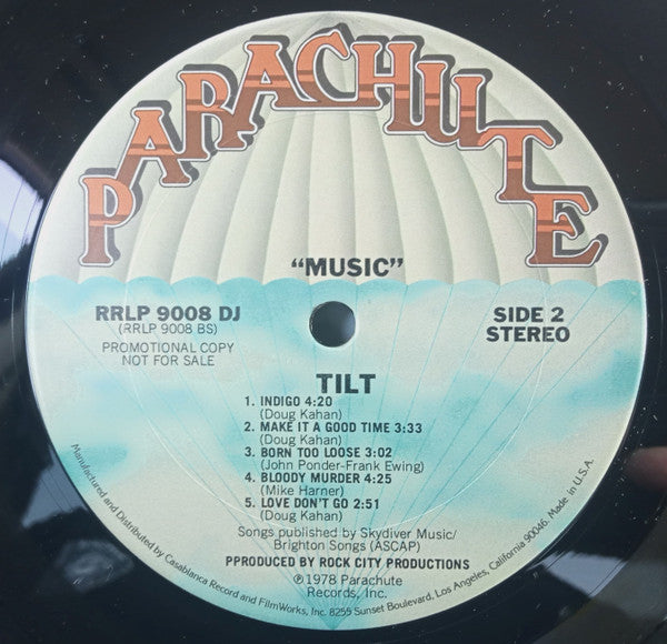 Tilt (12) : Music (LP, Album, Promo)